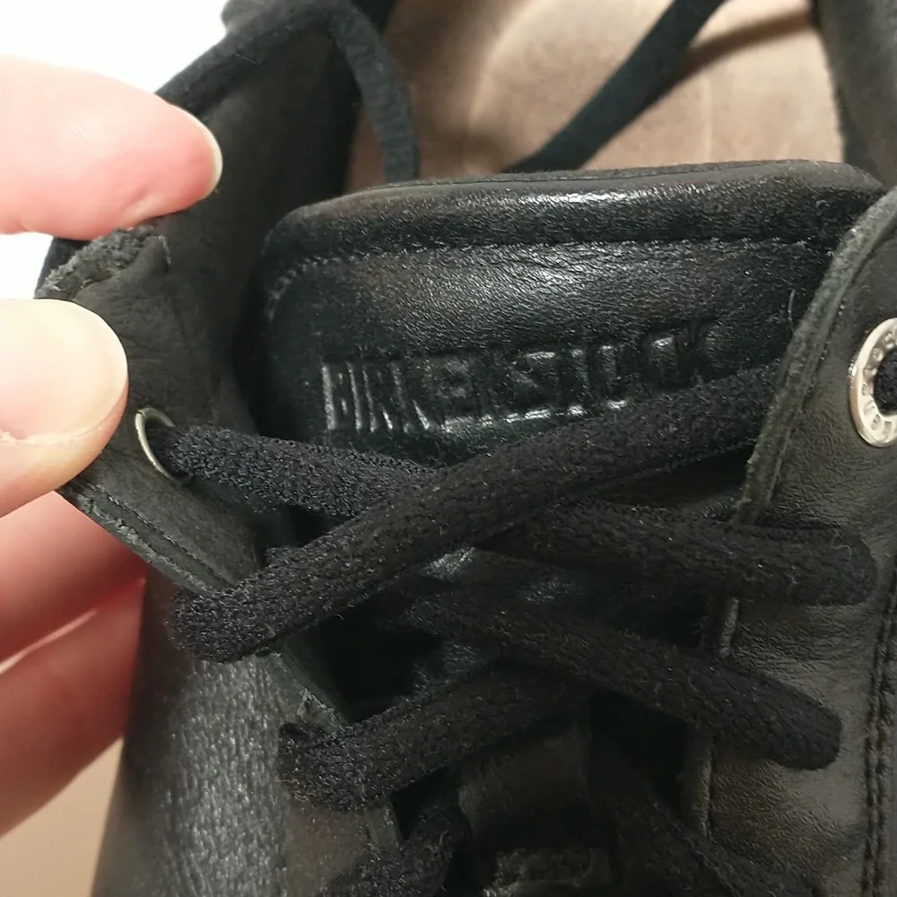 Birkenstock Bend Low Leather Black Sneaker, Euro 38,‎ US Size 7, Gram Core